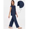 image:imageANRABESS Women 2 Piece Lounge Sets Summer Casual Knit Sweater Vest Pant Set Beach Vacation Clothes 2026 Airport OutfitsNavy Blue