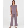 image:imageANRABESS Women 2 Piece Lounge Sets Summer Casual Knit Sweater Vest Pant Set Beach Vacation Clothes 2026 Airport OutfitsPurple