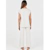 image:imageANRABESS Women 2 Piece Lounge Sets Summer Casual Knit Sweater Vest Pant Set Beach Vacation Clothes 2026 Airport OutfitsWhite