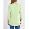image:imageANRABESS Women 34 Length Sleeve Henley Tops V Neck Business Casual Work T Shirts Cute Travel Shirt 2026 Spring Trendy OutfitLight Green
