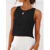 image:imageANRABESS Women Crop Tank Tops High Neck Sleeveless Shirts 2026 Summer Outfits Casual Blouse Beach Vacation ClothesBlack