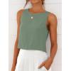 image:imageANRABESS Women Crop Tank Tops High Neck Sleeveless Shirts 2026 Summer Outfits Casual Blouse Beach Vacation ClothesLight Green