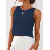 image:imageANRABESS Women Crop Tank Tops High Neck Sleeveless Shirts 2026 Summer Outfits Casual Blouse Beach Vacation ClothesNavy Blue