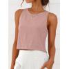 image:imageANRABESS Women Crop Tank Tops High Neck Sleeveless Shirts 2026 Summer Outfits Casual Blouse Beach Vacation ClothesPink