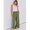 image:imageANRABESS Women Linen Palazzo Pants Summer Boho Wide Leg High Waist Casual Lounge Pant 2026 Beach Travel Vacation OutfitsArmy Green