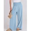 image:imageANRABESS Women Linen Palazzo Pants Summer Boho Wide Leg High Waist Casual Lounge Pant 2026 Beach Travel Vacation OutfitsBaby Blue
