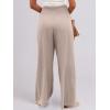 image:imageANRABESS Women Linen Palazzo Pants Summer Boho Wide Leg High Waist Casual Lounge Pant 2026 Beach Travel Vacation OutfitsBeige