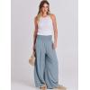 image:imageANRABESS Women Linen Palazzo Pants Summer Boho Wide Leg High Waist Casual Lounge Pant 2026 Beach Travel Vacation OutfitsBlue