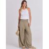 image:imageANRABESS Women Linen Palazzo Pants Summer Boho Wide Leg High Waist Casual Lounge Pant 2026 Beach Travel Vacation OutfitsBrown