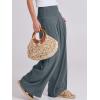 image:imageANRABESS Women Linen Palazzo Pants Summer Boho Wide Leg High Waist Casual Lounge Pant 2026 Beach Travel Vacation OutfitsGrey