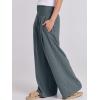 image:imageANRABESS Women Linen Palazzo Pants Summer Boho Wide Leg High Waist Casual Lounge Pant 2026 Beach Travel Vacation OutfitsGrey