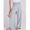 image:imageANRABESS Women Linen Palazzo Pants Summer Boho Wide Leg High Waist Casual Lounge Pant 2026 Beach Travel Vacation OutfitsLight Blue