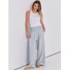 image:imageANRABESS Women Linen Palazzo Pants Summer Boho Wide Leg High Waist Casual Lounge Pant 2026 Beach Travel Vacation OutfitsLight Blue