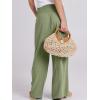 image:imageANRABESS Women Linen Palazzo Pants Summer Boho Wide Leg High Waist Casual Lounge Pant 2026 Beach Travel Vacation OutfitsOlive