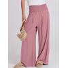 image:imageANRABESS Women Linen Palazzo Pants Summer Boho Wide Leg High Waist Casual Lounge Pant 2026 Beach Travel Vacation OutfitsPink
