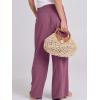 image:imageANRABESS Women Linen Palazzo Pants Summer Boho Wide Leg High Waist Casual Lounge Pant 2026 Beach Travel Vacation OutfitsPurple