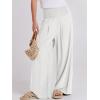 image:imageANRABESS Women Linen Palazzo Pants Summer Boho Wide Leg High Waist Casual Lounge Pant 2026 Beach Travel Vacation OutfitsWhite
