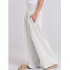 image:imageANRABESS Women Linen Palazzo Pants Summer Boho Wide Leg High Waist Casual Lounge Pant 2026 Beach Travel Vacation OutfitsWhite