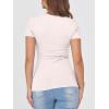 image:imageANRABESS Women Short Sleeve Crewneck Ribbed Knit Slim Fitted Shirts Summer Tops Basic Tee Casual 2026 Spring Outfits ClothesBeige