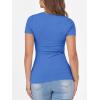 image:imageANRABESS Women Short Sleeve Crewneck Ribbed Knit Slim Fitted Shirts Summer Tops Basic Tee Casual 2026 Spring Outfits ClothesBlue