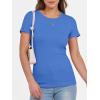 image:imageANRABESS Women Short Sleeve Crewneck Ribbed Knit Slim Fitted Shirts Summer Tops Basic Tee Casual 2026 Spring Outfits ClothesBlue