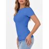 image:imageANRABESS Women Short Sleeve Crewneck Ribbed Knit Slim Fitted Shirts Summer Tops Basic Tee Casual 2026 Spring Outfits ClothesBlue