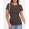 image:imageANRABESS Women Short Sleeve Crewneck Ribbed Knit Slim Fitted Shirts Summer Tops Basic Tee Casual 2026 Spring Outfits ClothesBrown