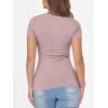 image:imageANRABESS Women Short Sleeve Crewneck Ribbed Knit Slim Fitted Shirts Summer Tops Basic Tee Casual 2026 Spring Outfits ClothesNutmeg