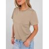 image:imageANRABESS Women Short Sleeve Tops Summer Basic Tee WrinkleFree Trendy Cute T Shirts 2026 Spring Business Casual OutfitsAlmond