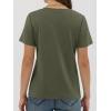 image:imageANRABESS Women Short Sleeve Tops Summer Basic Tee WrinkleFree Trendy Cute T Shirts 2026 Spring Business Casual OutfitsArmy Green