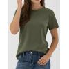 image:imageANRABESS Women Short Sleeve Tops Summer Basic Tee WrinkleFree Trendy Cute T Shirts 2026 Spring Business Casual OutfitsArmy Green