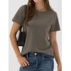 image:imageANRABESS Women Short Sleeve Tops Summer Basic Tee WrinkleFree Trendy Cute T Shirts 2026 Spring Business Casual OutfitsCoffee Grey