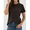 image:imageANRABESS Women Short Sleeve Tops Summer Basic Tee WrinkleFree Trendy Cute T Shirts 2026 Spring Business Casual OutfitsDark Brown