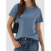 image:imageANRABESS Women Short Sleeve Tops Summer Basic Tee WrinkleFree Trendy Cute T Shirts 2026 Spring Business Casual OutfitsGrey Blue