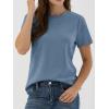 image:imageANRABESS Women Short Sleeve Tops Summer Basic Tee WrinkleFree Trendy Cute T Shirts 2026 Spring Business Casual OutfitsGrey Blue