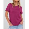 image:imageANRABESS Women Short Sleeve Tops Summer Basic Tee WrinkleFree Trendy Cute T Shirts 2026 Spring Business Casual OutfitsHot Pink