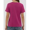 image:imageANRABESS Women Short Sleeve Tops Summer Basic Tee WrinkleFree Trendy Cute T Shirts 2026 Spring Business Casual OutfitsHot Pink