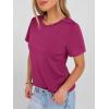 image:imageANRABESS Women Short Sleeve Tops Summer Basic Tee WrinkleFree Trendy Cute T Shirts 2026 Spring Business Casual OutfitsHot Pink