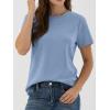 image:imageANRABESS Women Short Sleeve Tops Summer Basic Tee WrinkleFree Trendy Cute T Shirts 2026 Spring Business Casual OutfitsLight Blue