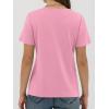 image:imageANRABESS Women Short Sleeve Tops Summer Basic Tee WrinkleFree Trendy Cute T Shirts 2026 Spring Business Casual OutfitsPink