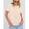 image:imageANRABESS Women Short Sleeve Tops Summer Basic Tee WrinkleFree Trendy Cute T Shirts 2026 Spring Business Casual OutfitsPink Cream