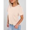 image:imageANRABESS Women Short Sleeve Tops Summer Basic Tee WrinkleFree Trendy Cute T Shirts 2026 Spring Business Casual OutfitsPink Cream