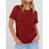 image:imageANRABESS Women Short Sleeve Tops Summer Basic Tee WrinkleFree Trendy Cute T Shirts 2026 Spring Business Casual OutfitsRed