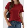image:imageANRABESS Women Short Sleeve Tops Summer Basic Tee WrinkleFree Trendy Cute T Shirts 2026 Spring Business Casual OutfitsRed