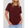 image:imageANRABESS Women Short Sleeve Tops Summer Basic Tee WrinkleFree Trendy Cute T Shirts 2026 Spring Business Casual OutfitsWine Red