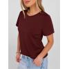 image:imageANRABESS Women Short Sleeve Tops Summer Basic Tee WrinkleFree Trendy Cute T Shirts 2026 Spring Business Casual OutfitsWine Red