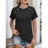 image:imageANRABESS Women Short Sleeve Tops Summer Sweater 2026 Dressy Shirts Business Casual Tunic Blouses Trendy Work ClothesBlack