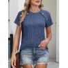 image:imageANRABESS Women Short Sleeve Tops Summer Sweater 2026 Dressy Shirts Business Casual Tunic Blouses Trendy Work ClothesDark Blue