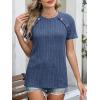 image:imageANRABESS Women Short Sleeve Tops Summer Sweater 2026 Dressy Shirts Business Casual Tunic Blouses Trendy Work ClothesDark Blue