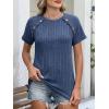 image:imageANRABESS Women Short Sleeve Tops Summer Sweater 2026 Dressy Shirts Business Casual Tunic Blouses Trendy Work ClothesDark Blue